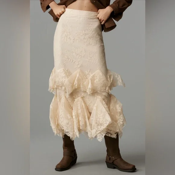 Mare Mare Lace Trimmed Midi Skirt
Anthropologie
In: Tan - Picture 2 of 5